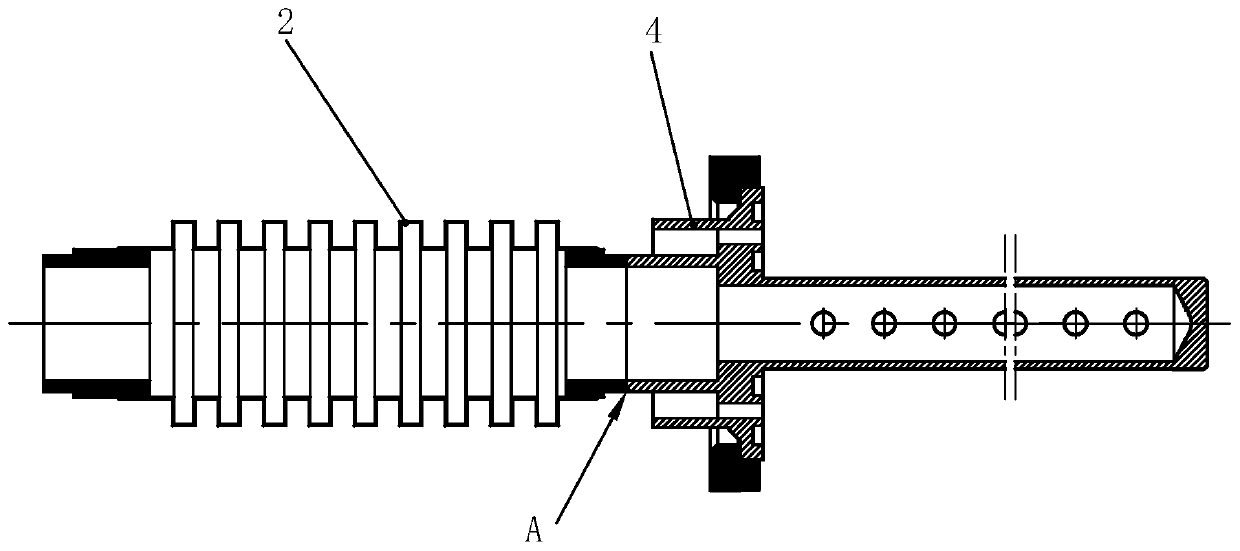 Marine gas double-wall corrugated pipe and welding method thereof