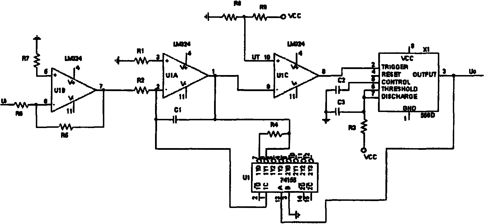 Analog-digital conversion method and device based on neuron working principle