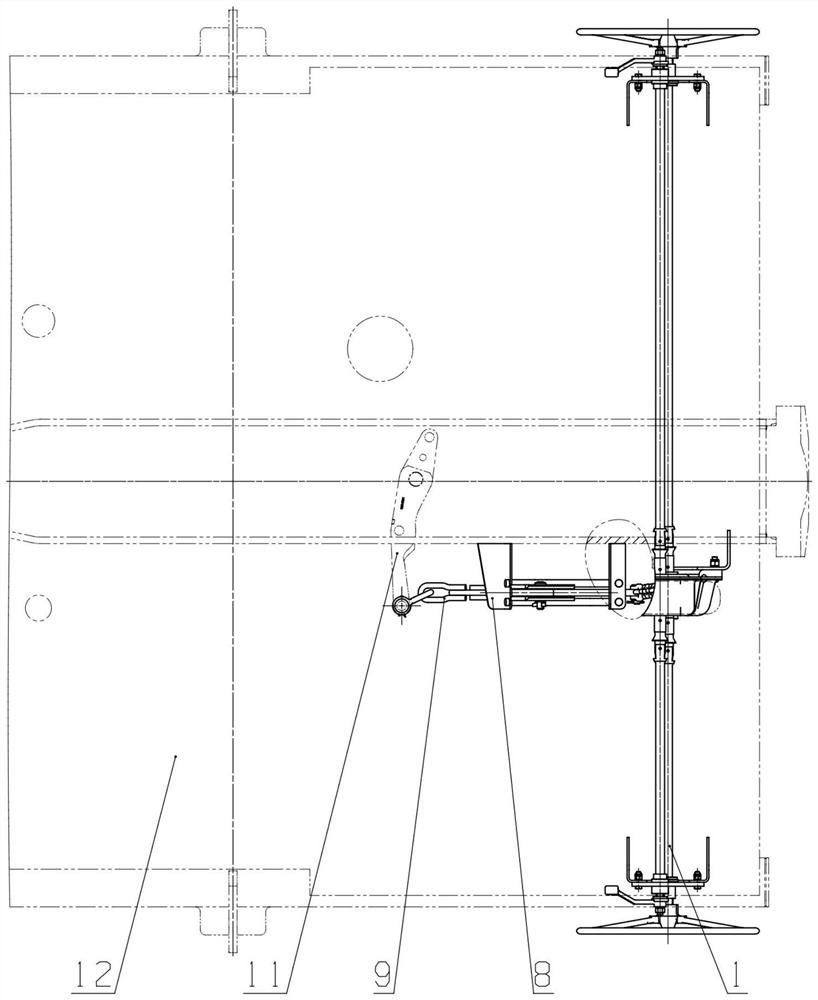 Railway wagon hand braking device suitable for integrated braking of bogie