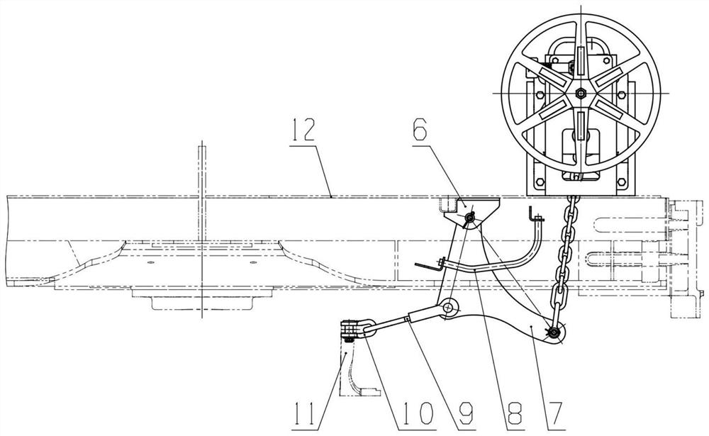 Railway wagon hand braking device suitable for integrated braking of bogie