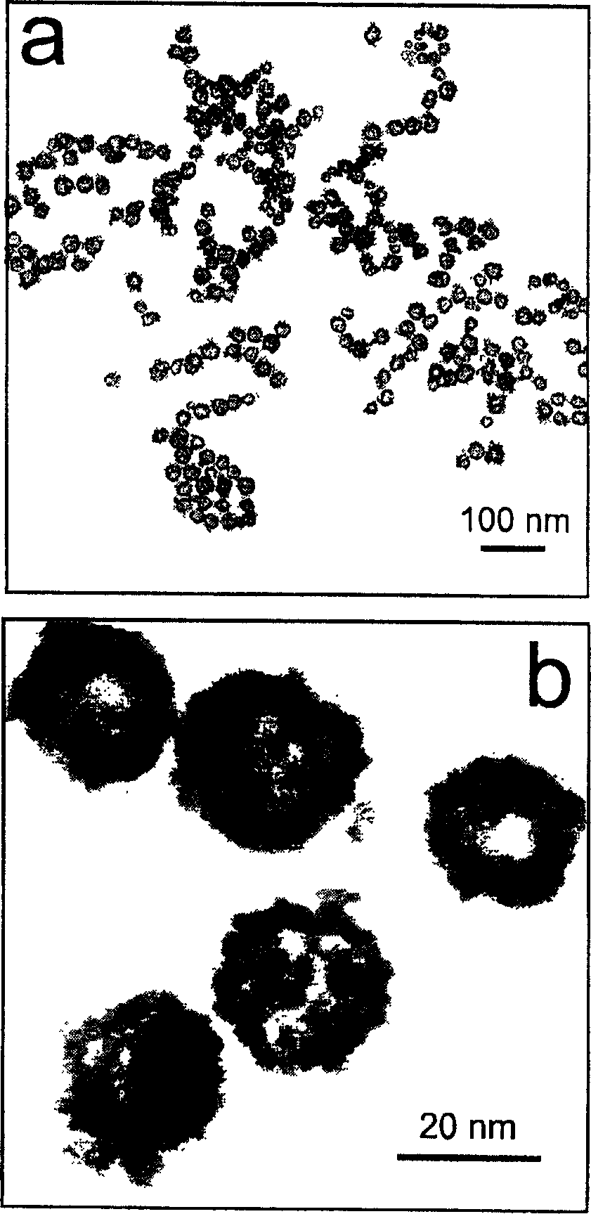 Method for preparing nano metal and bimetal hollow ball