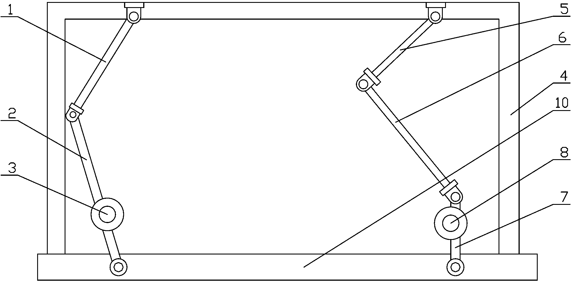 All-wheel-drive non-amplitude vibrating screen mechanism