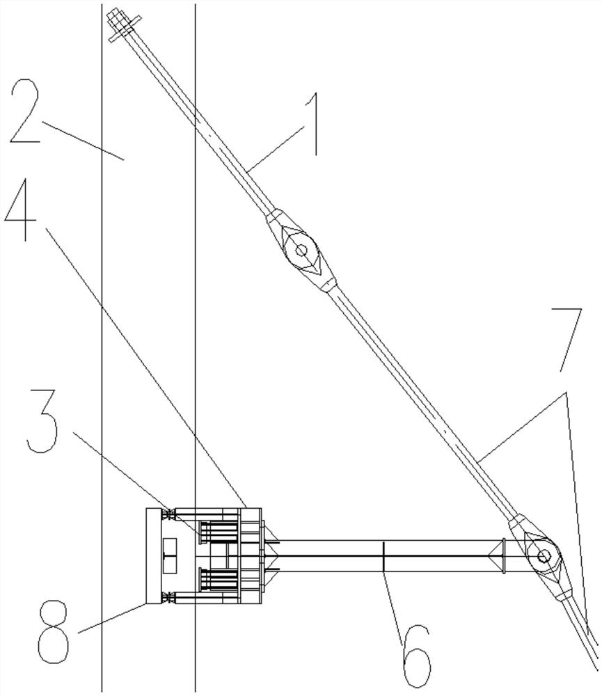 Combined foundation pit support beam string structure