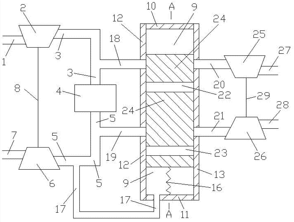 Parallel system of twin-turbo supercharger