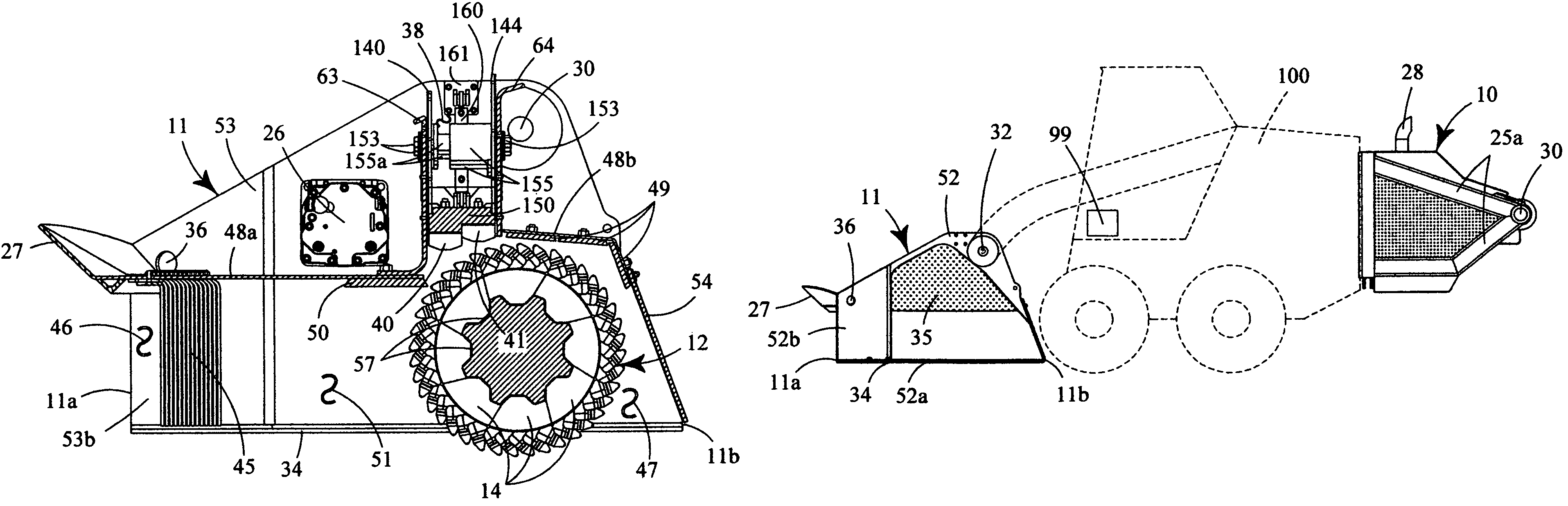 Portable rock crusher and scarifier