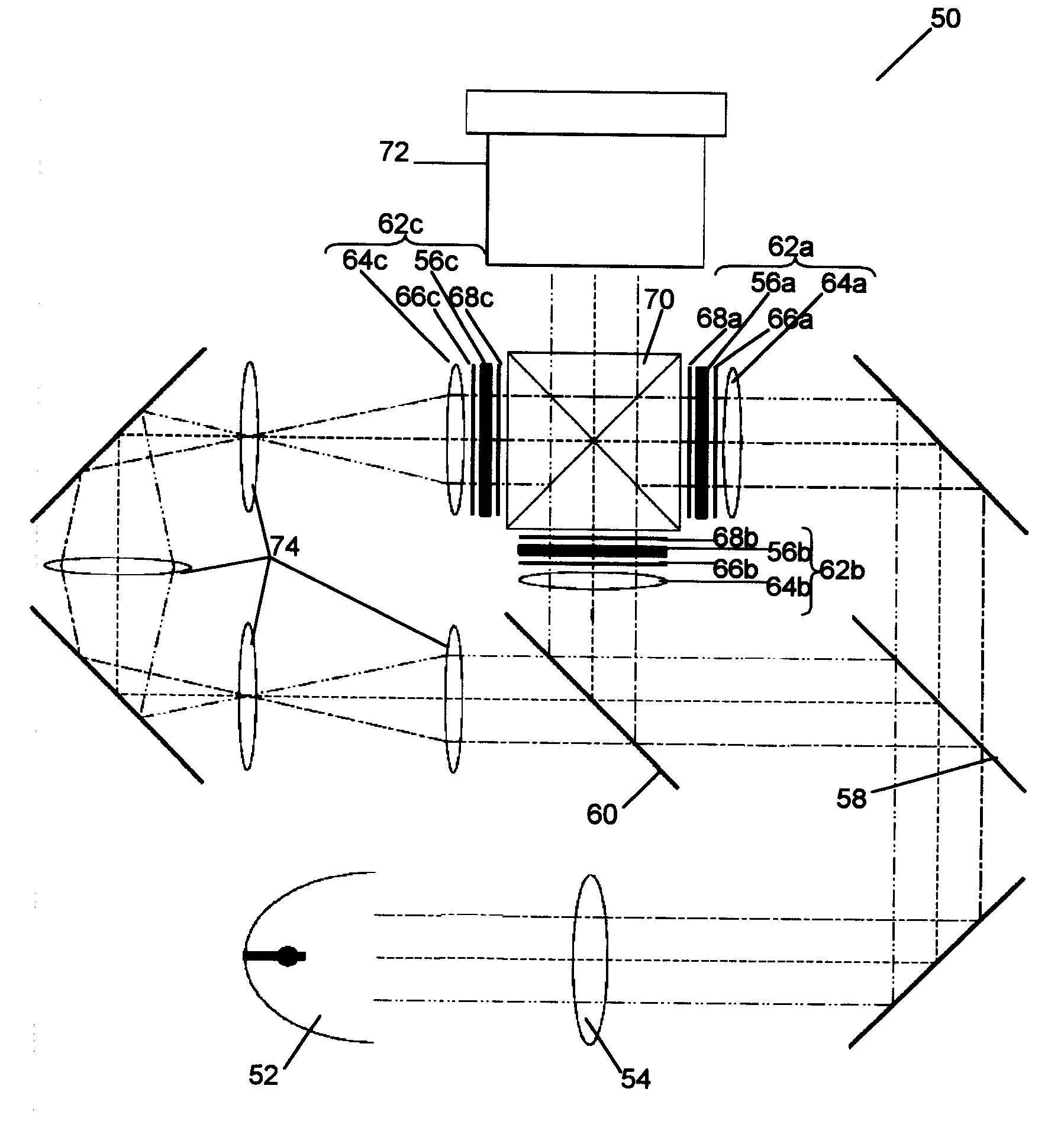 Optical arrangement for non-inverting illumination system