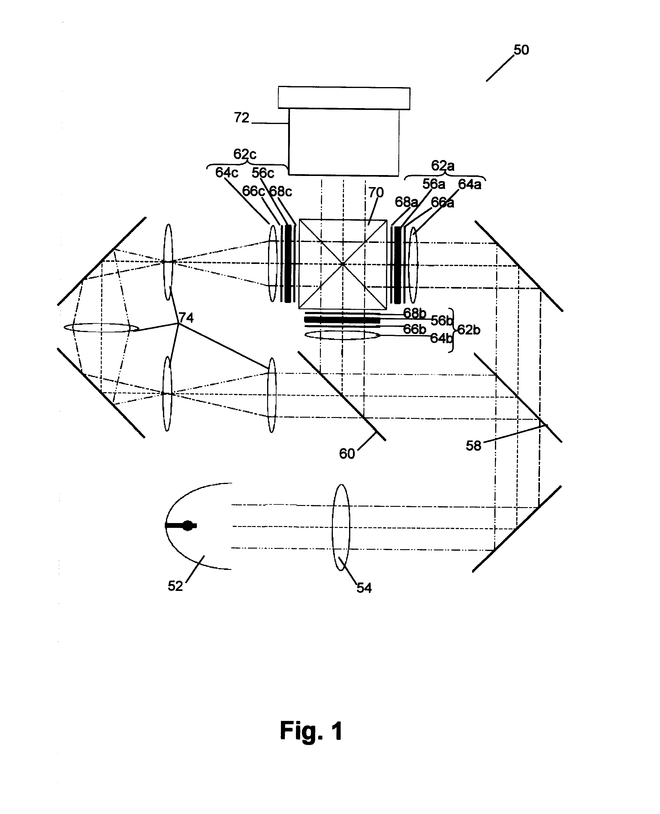 Optical arrangement for non-inverting illumination system