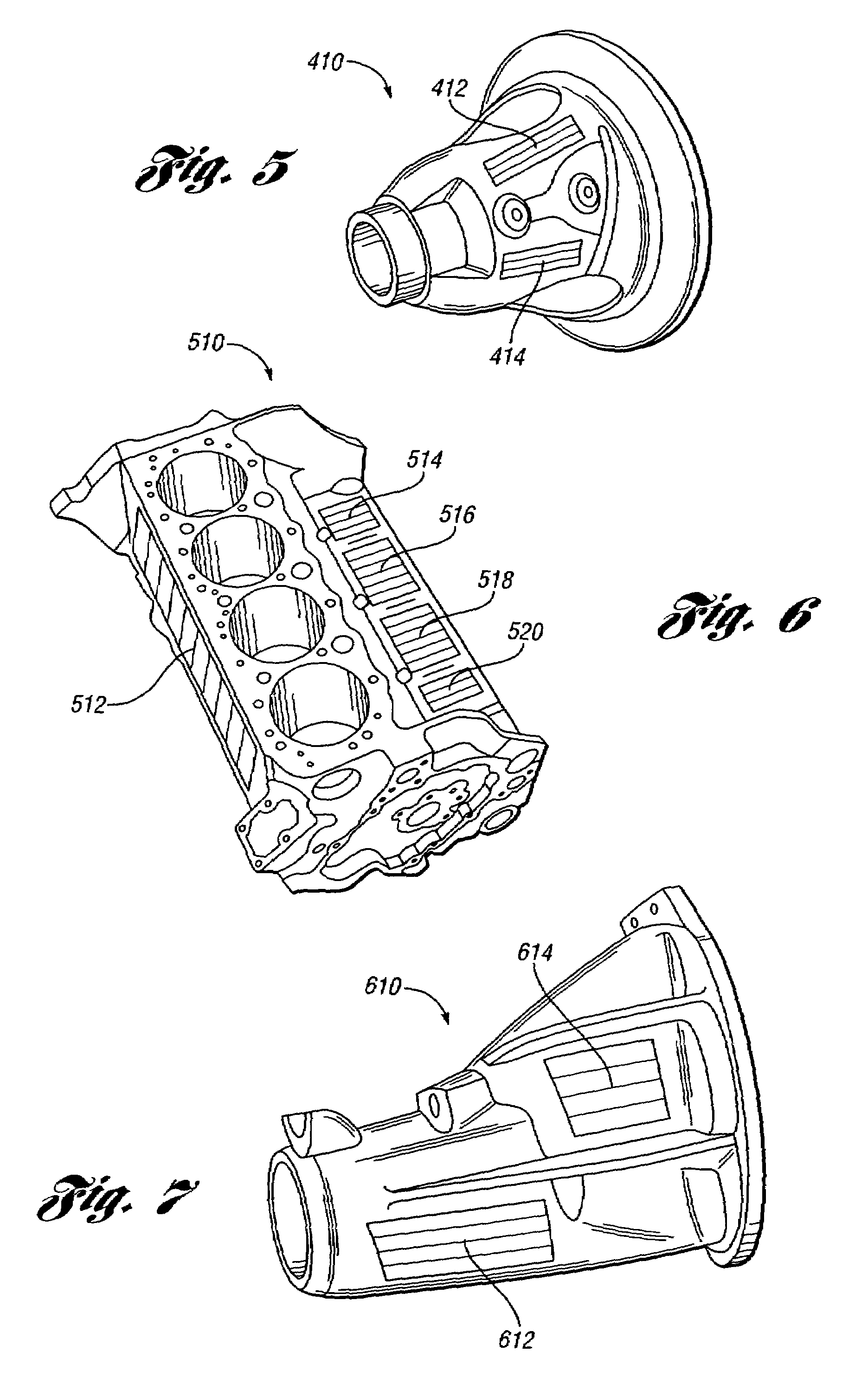 Method of casting components with inserts for noise reduction