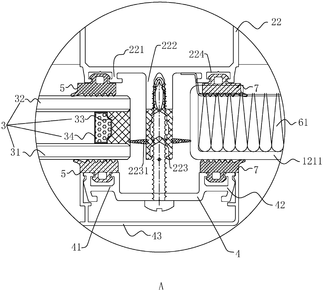 Glass-curtain-wall installing structure and glass-curtain-wall installing method