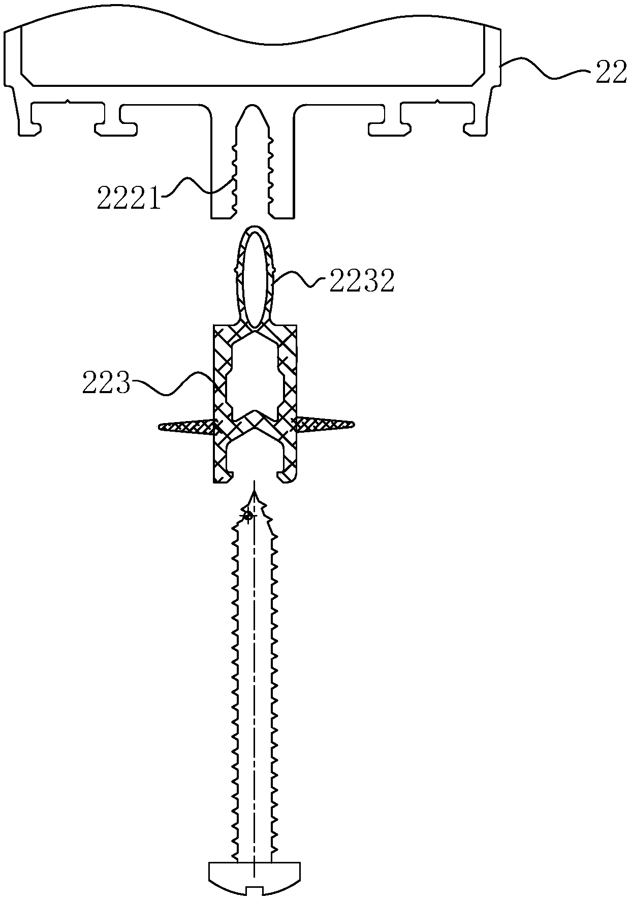 Glass-curtain-wall installing structure and glass-curtain-wall installing method