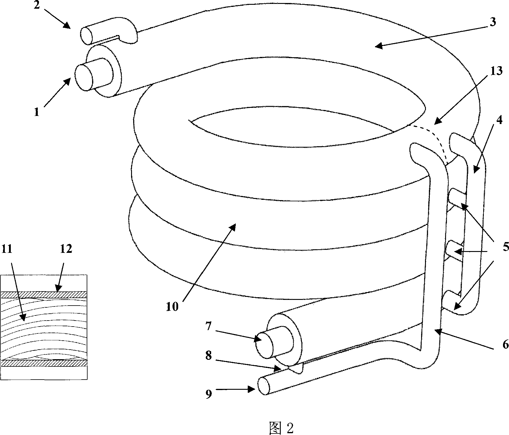 Gas-liquid separation type sleeve evaporator