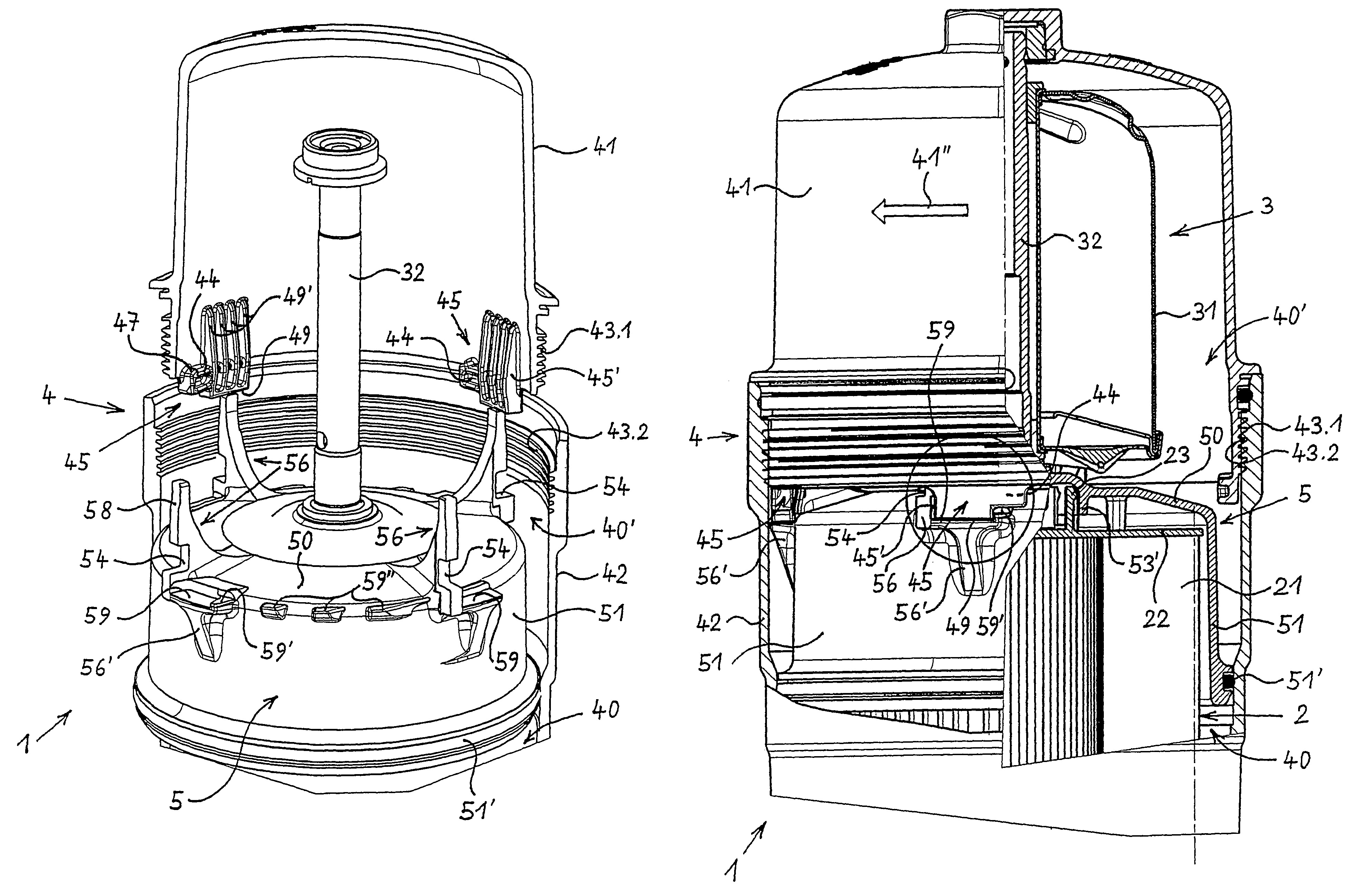 Device for separating impurities from the lubricating oil of an internal combustion engine