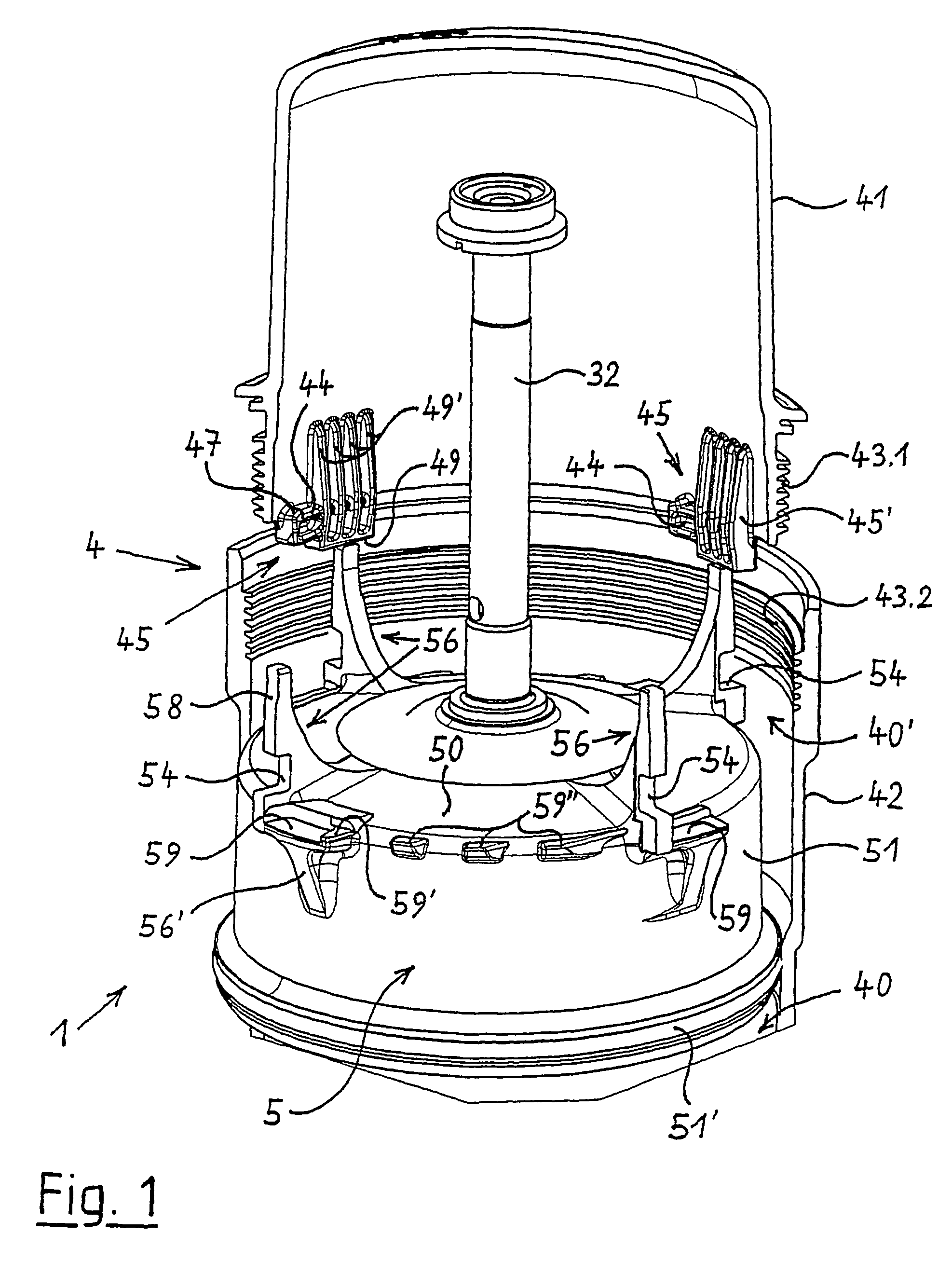 Device for separating impurities from the lubricating oil of an internal combustion engine