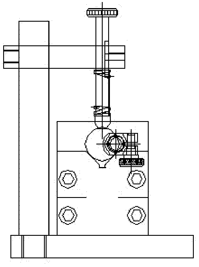 Special measurer for distance between arc and end face of crankshaft