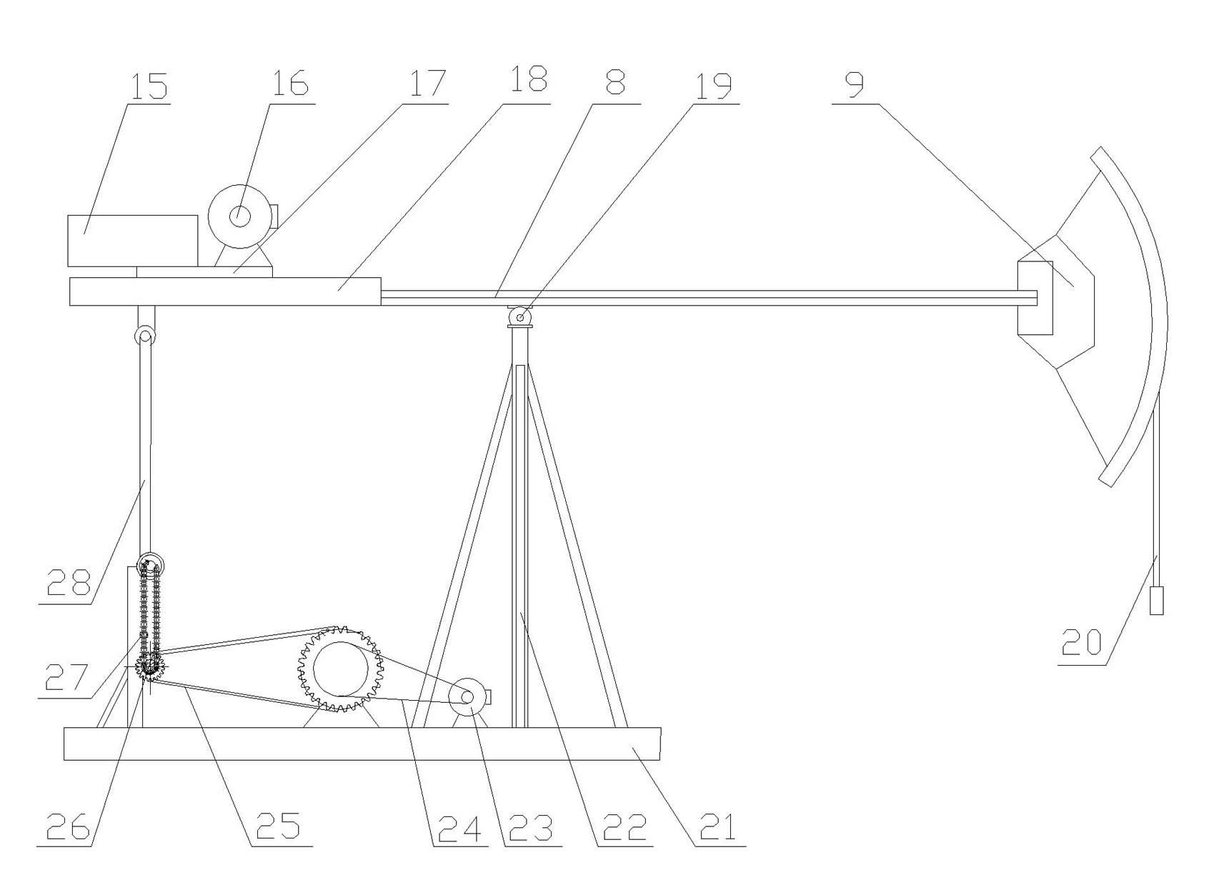 Lever system for pumping unit