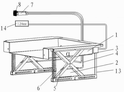 Externally controllable built-in lift platform