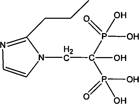 Technetium-99m labeled propyl zoledronic acid composition and preparation method thereof