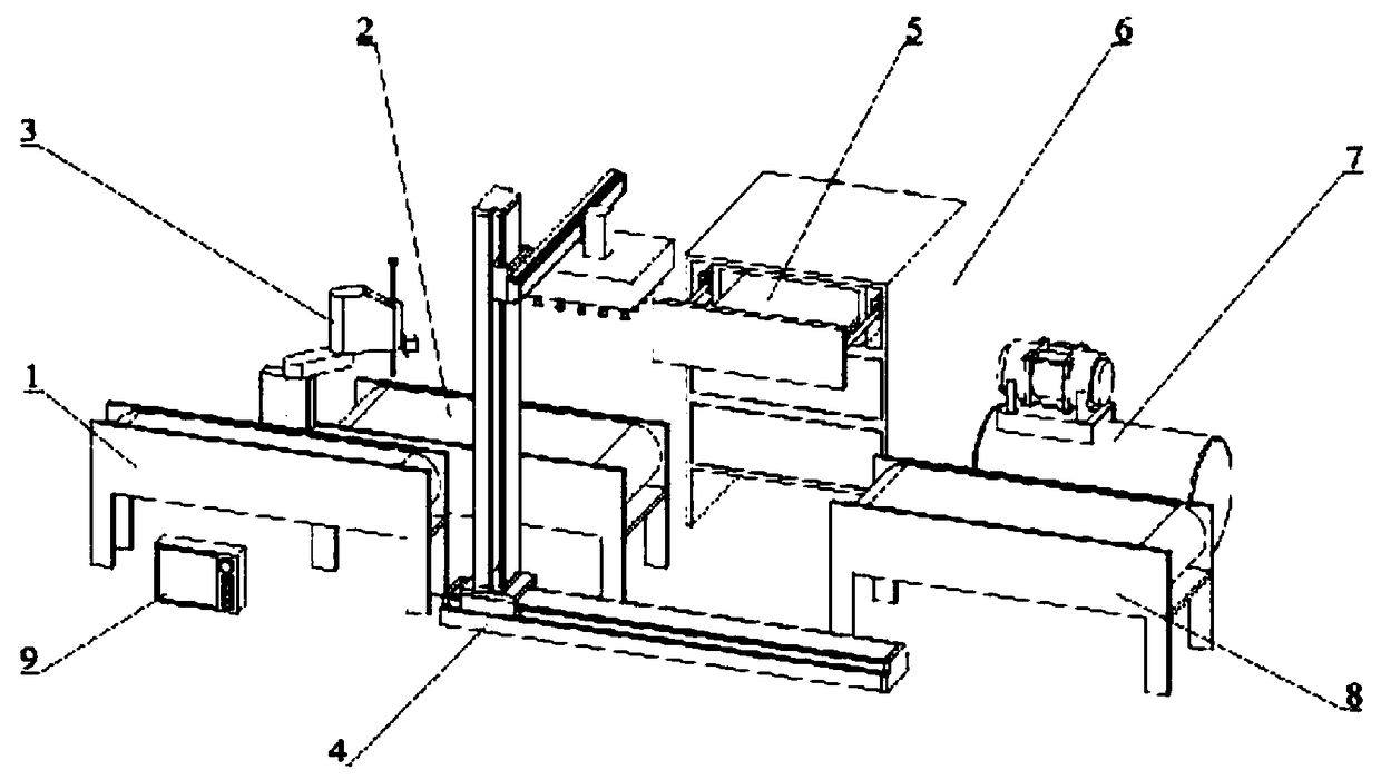 Sealing online detection system for small size flexible packaging bag