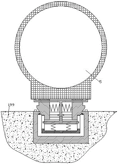 Building drainage pipe fixing assembly with LED indicating lamp