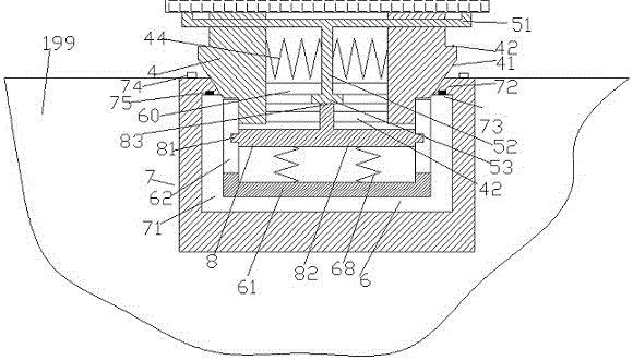 Building drainage pipe fixing assembly with LED indicating lamp