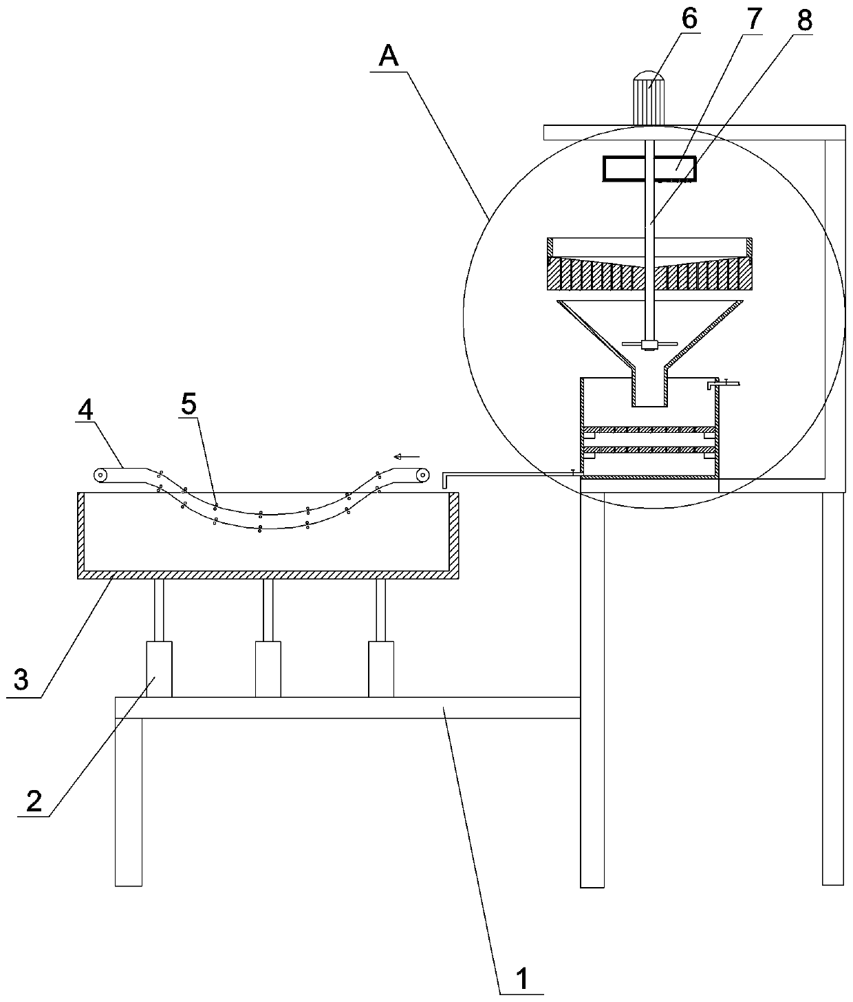 A kind of kiwifruit processing device