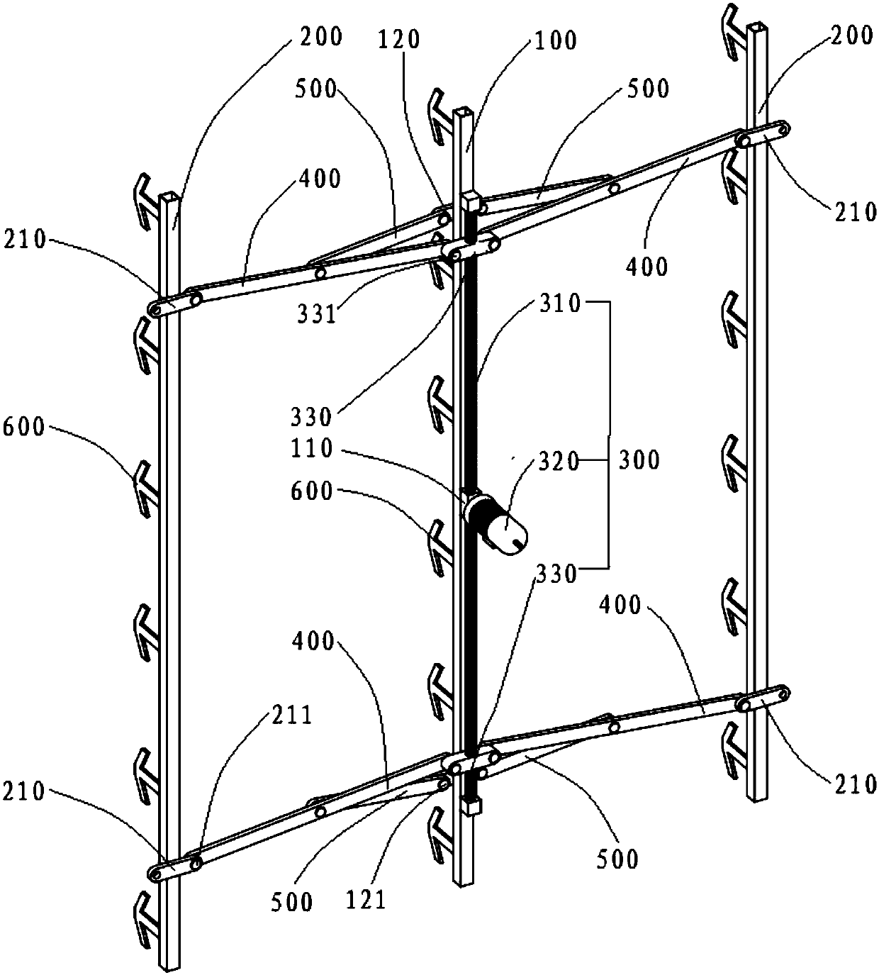 Modular large-array surface radar antenna mechanism