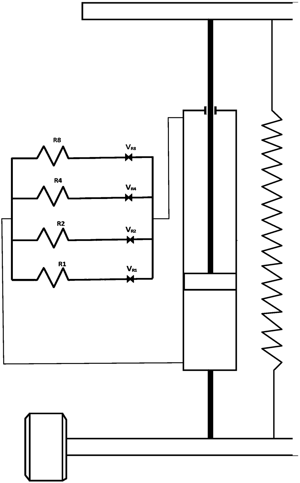 A parallel-series capillary variable system natural frequency automobile shock absorber operating method