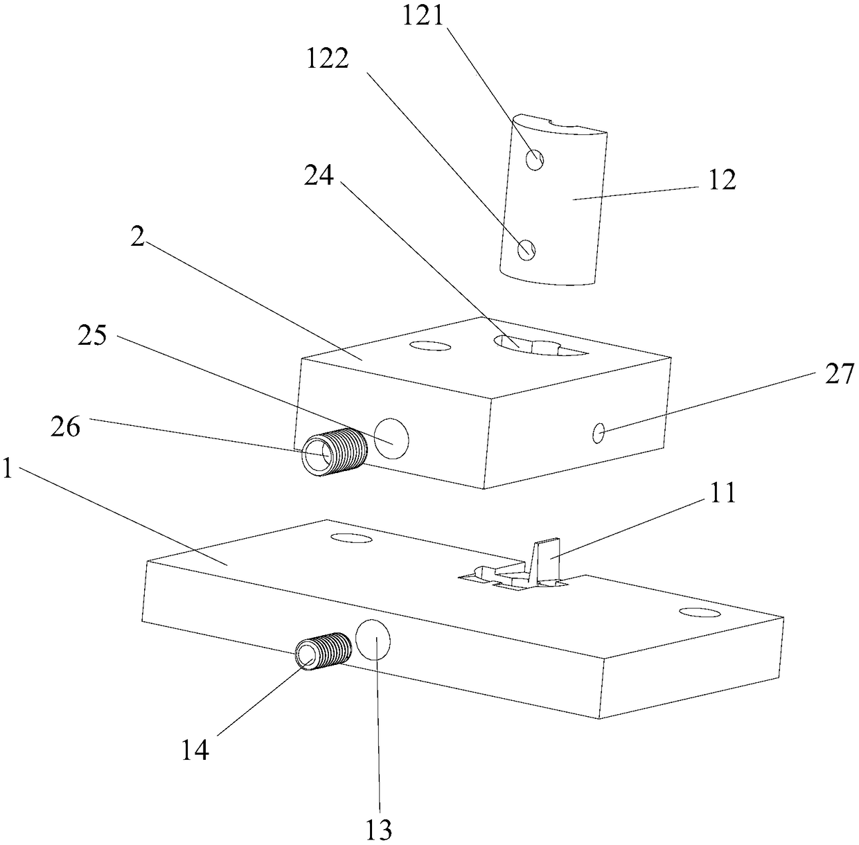 Button exporting mechanism of a beading machine