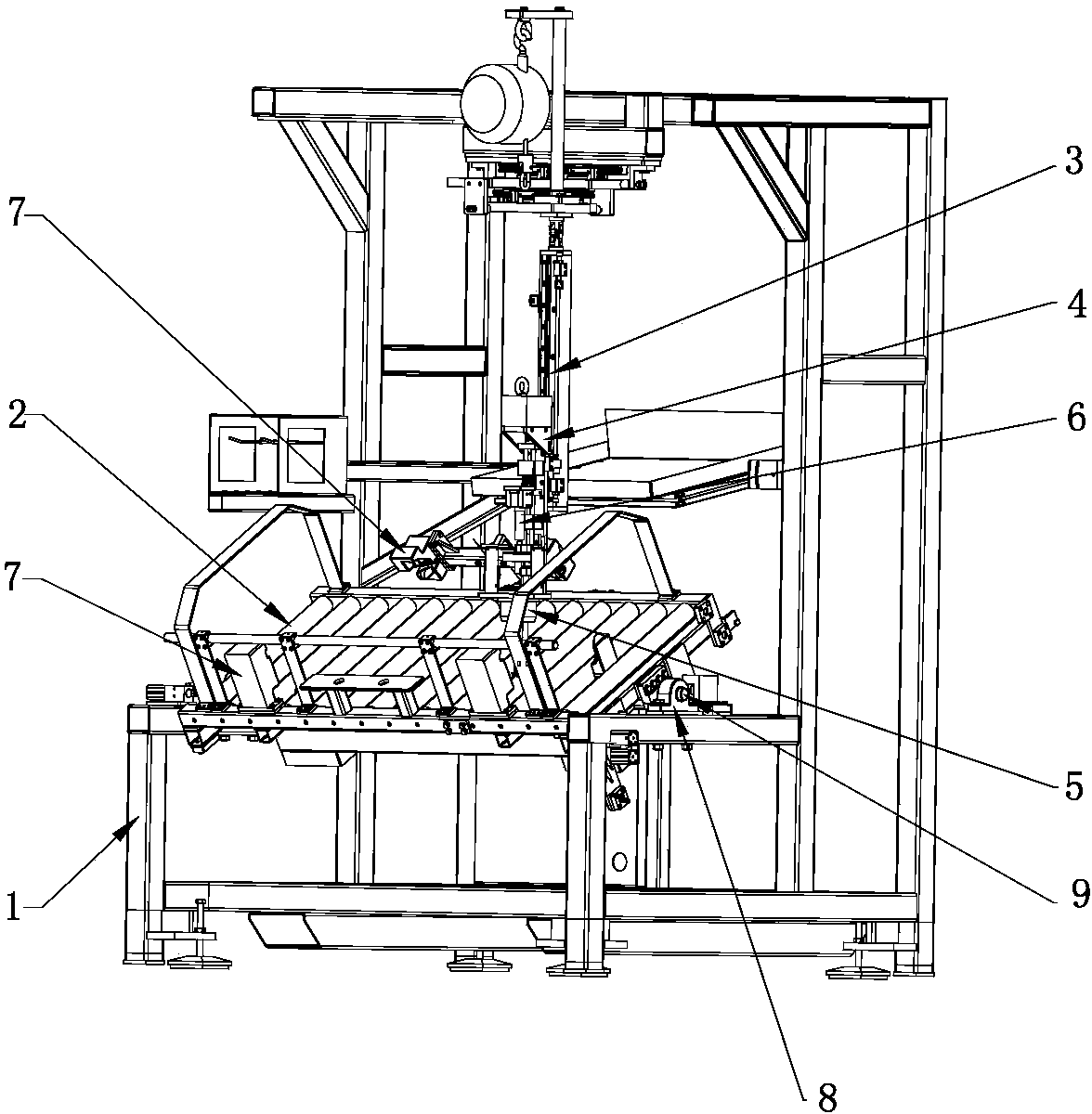 Detection device and detection method for inner part of small-opening and large-inner-cavity product