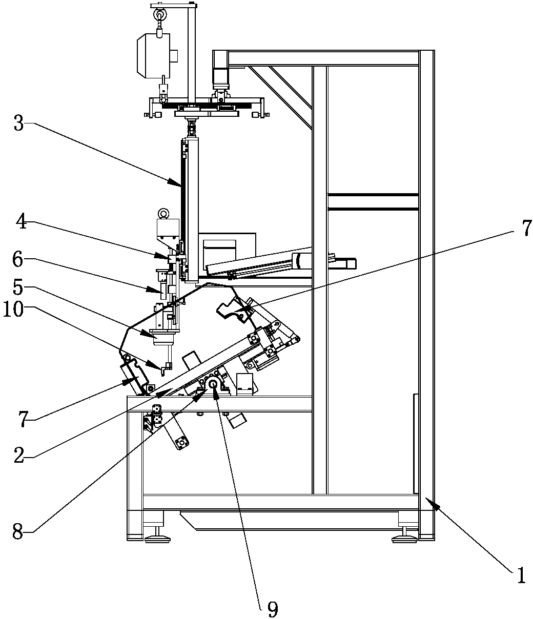 Detection device and detection method for inner part of small-opening and large-inner-cavity product