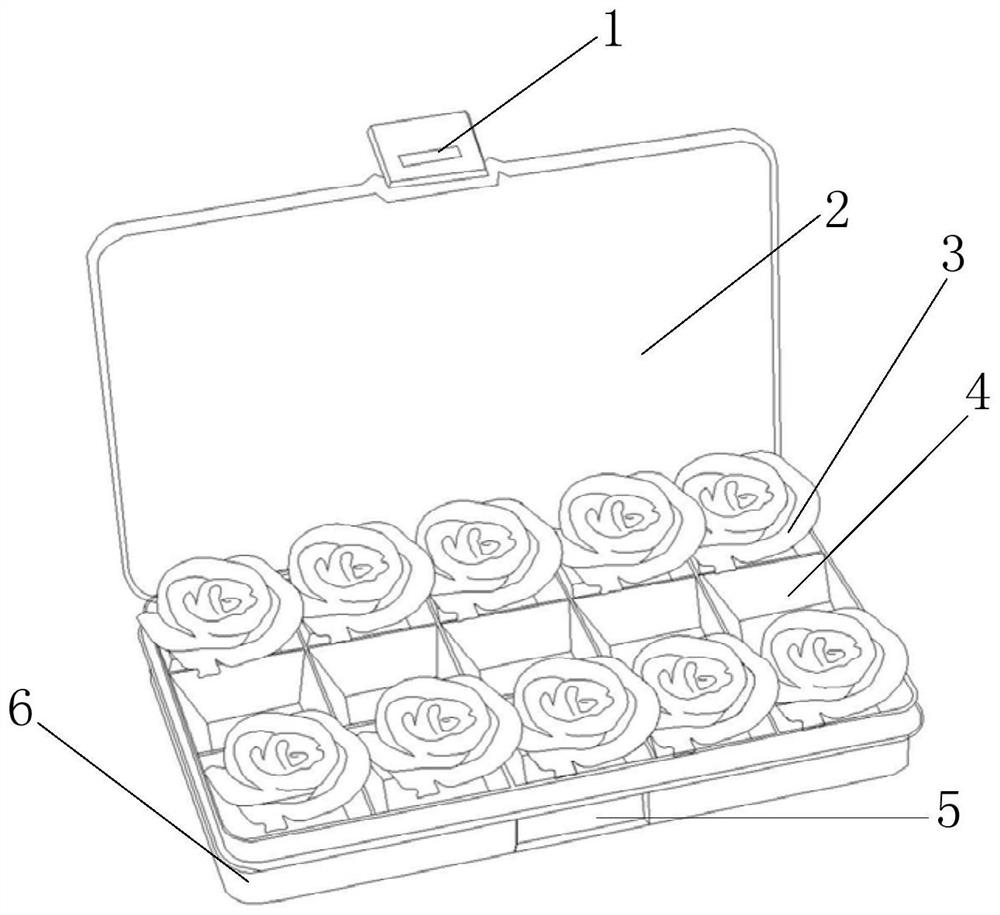 A boxed fresh-keeping box for fresh flowers