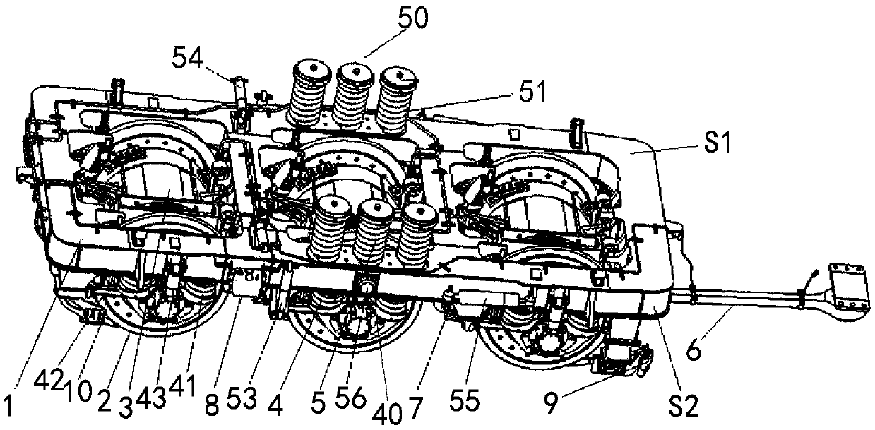 High-power permanent-magnet direct-drive bogie and rapid passenger locomotive