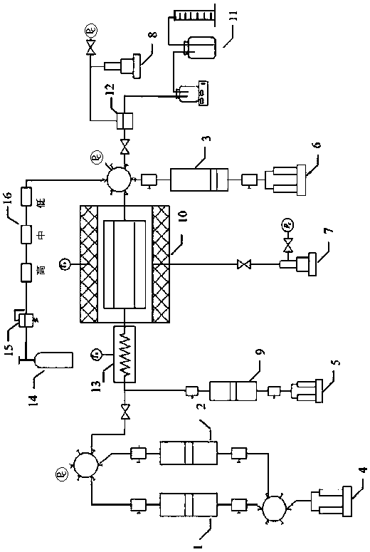 Low-permeability reservoir nitrogen composition huff and puff physical simulation experiment device and method