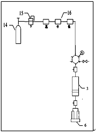 Low-permeability reservoir nitrogen composition huff and puff physical simulation experiment device and method