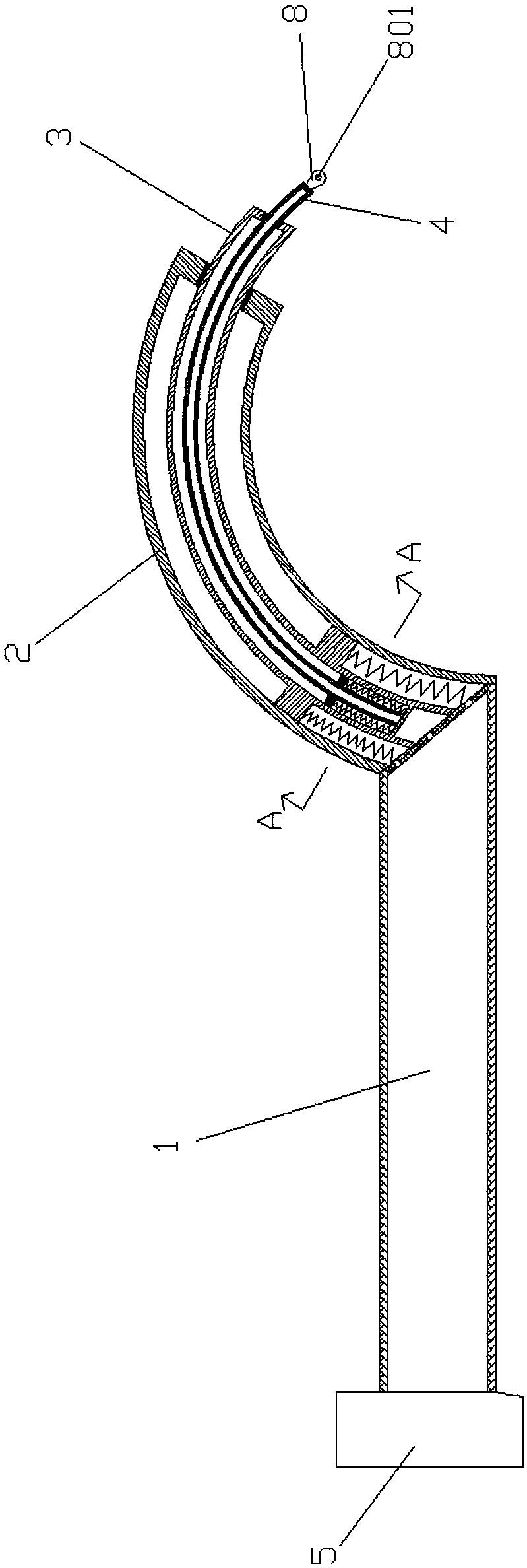 Minimally invasive suture guiding device for treatment of oblique hernia in children and using method