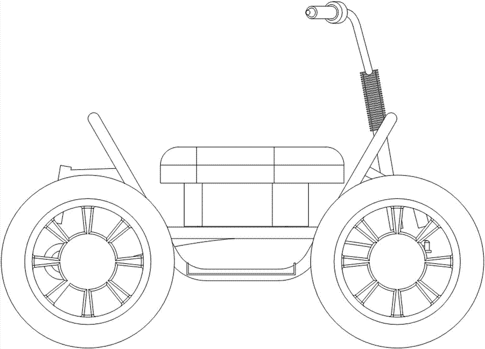 Microminiature four-wheel electric vehicle comfort chassis structure