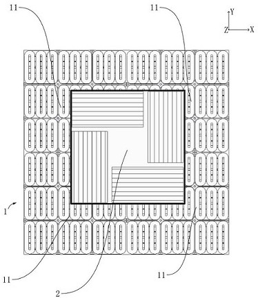 Displacement device and magnetic levitation planar motor