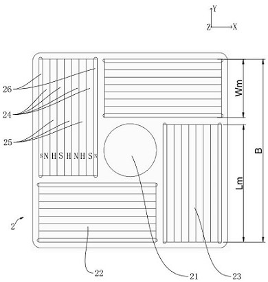 Displacement device and magnetic levitation planar motor