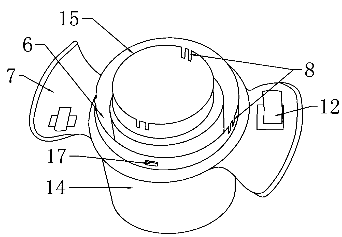 Energy-saving lamp with air insulating cavity