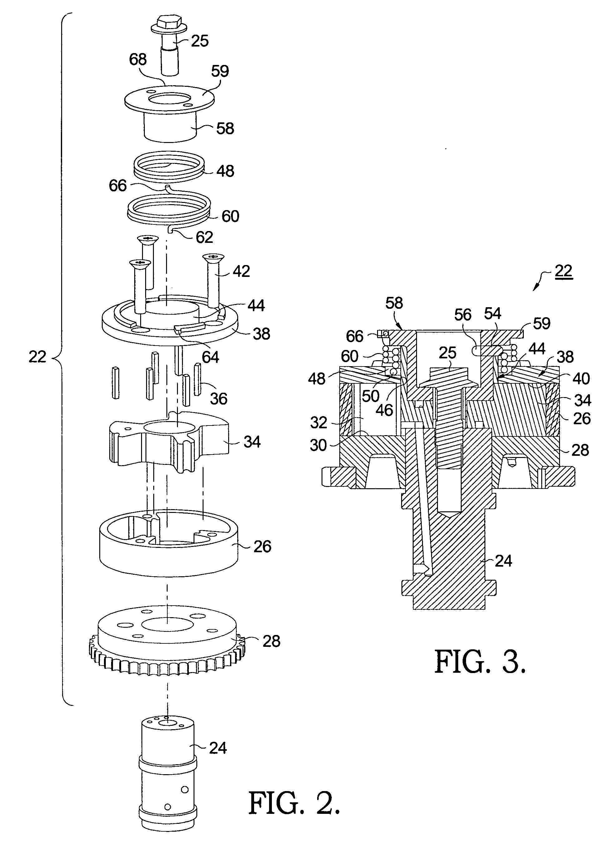 Vane-type cam phaser having dual rotor bias springs