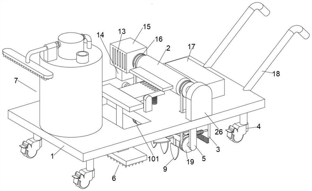 Soil turning device for soil remediation