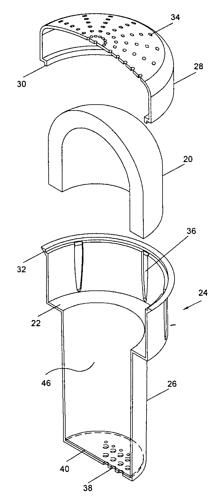 Filter cartridge for gravity-fed water treatment device