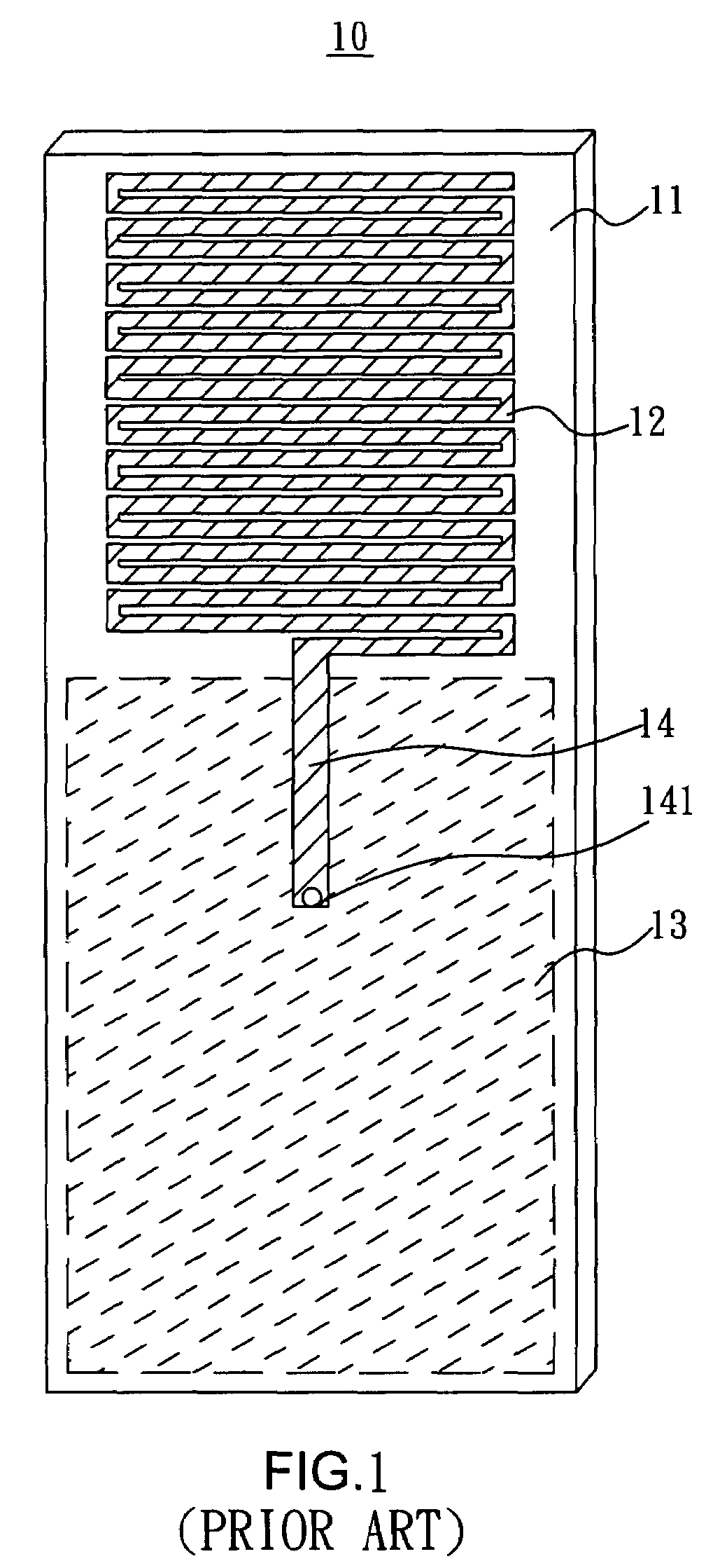 Miniaturized planar antenna of digital television