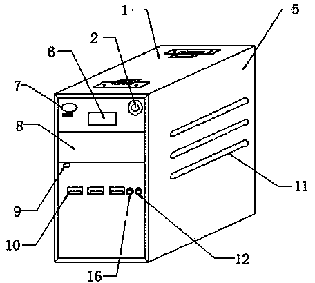 USB interface based on computer case