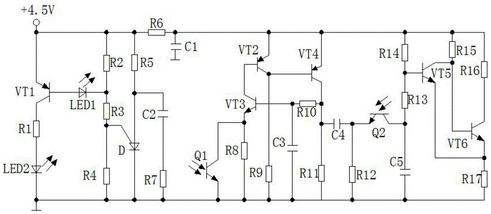 Simple infrared safety protection electronic product detector