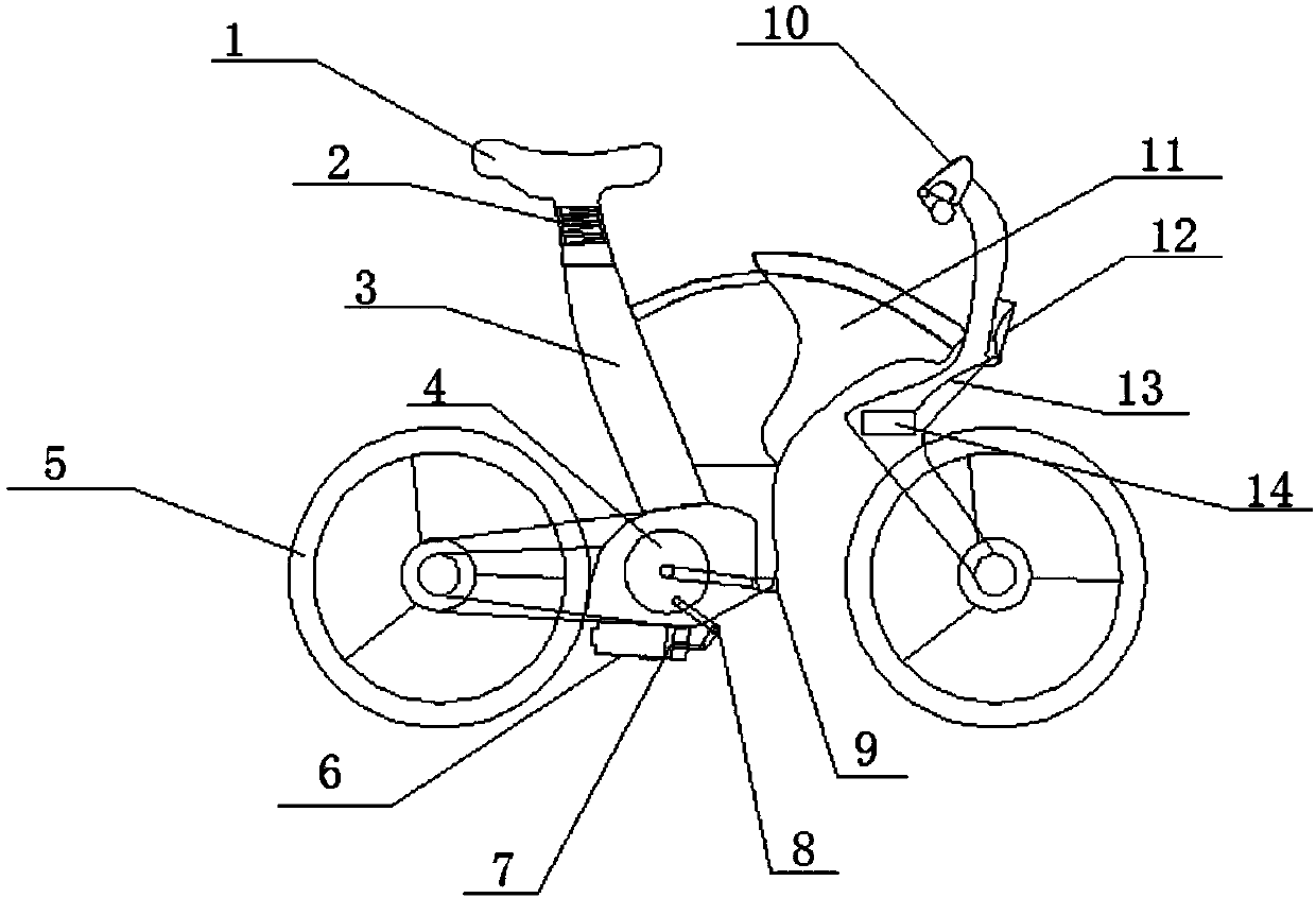 An intelligent bicycle with diversified functions