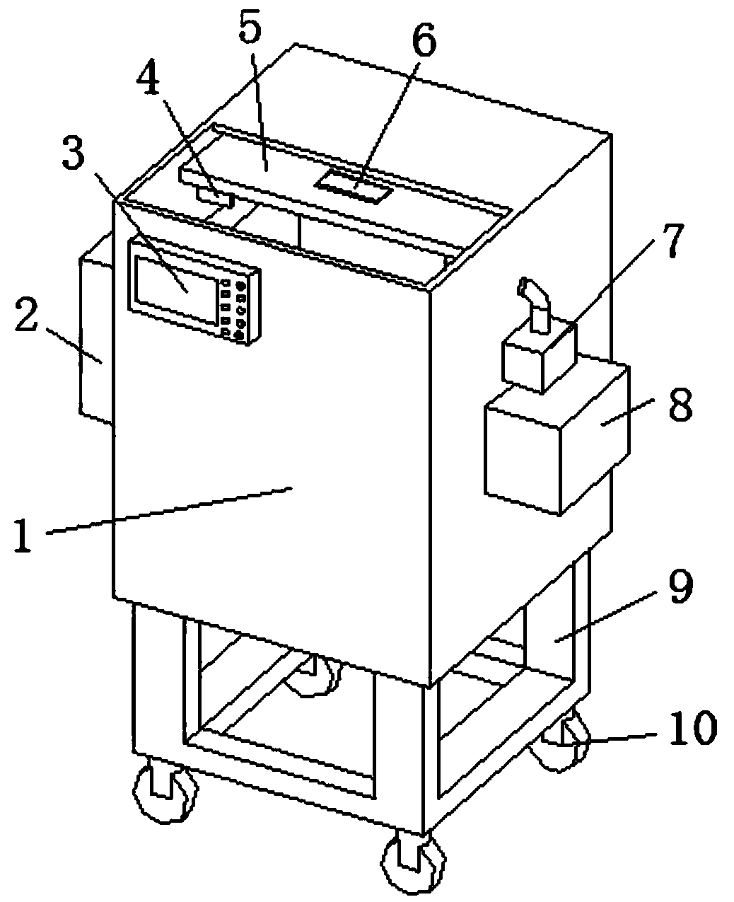 Waste collecting nursing device for operating room nursing