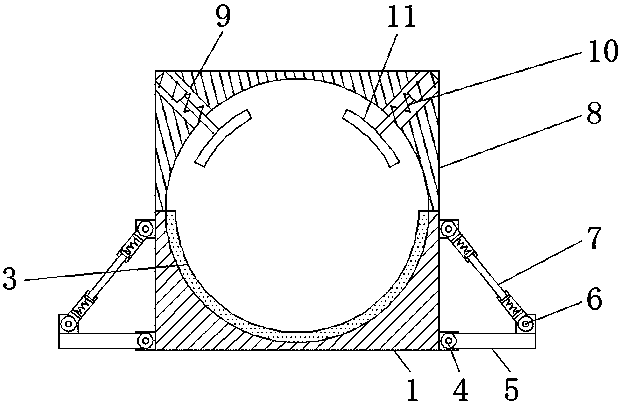 Fixing structure of shake-proof pipeline for petroleum natural gas transportation