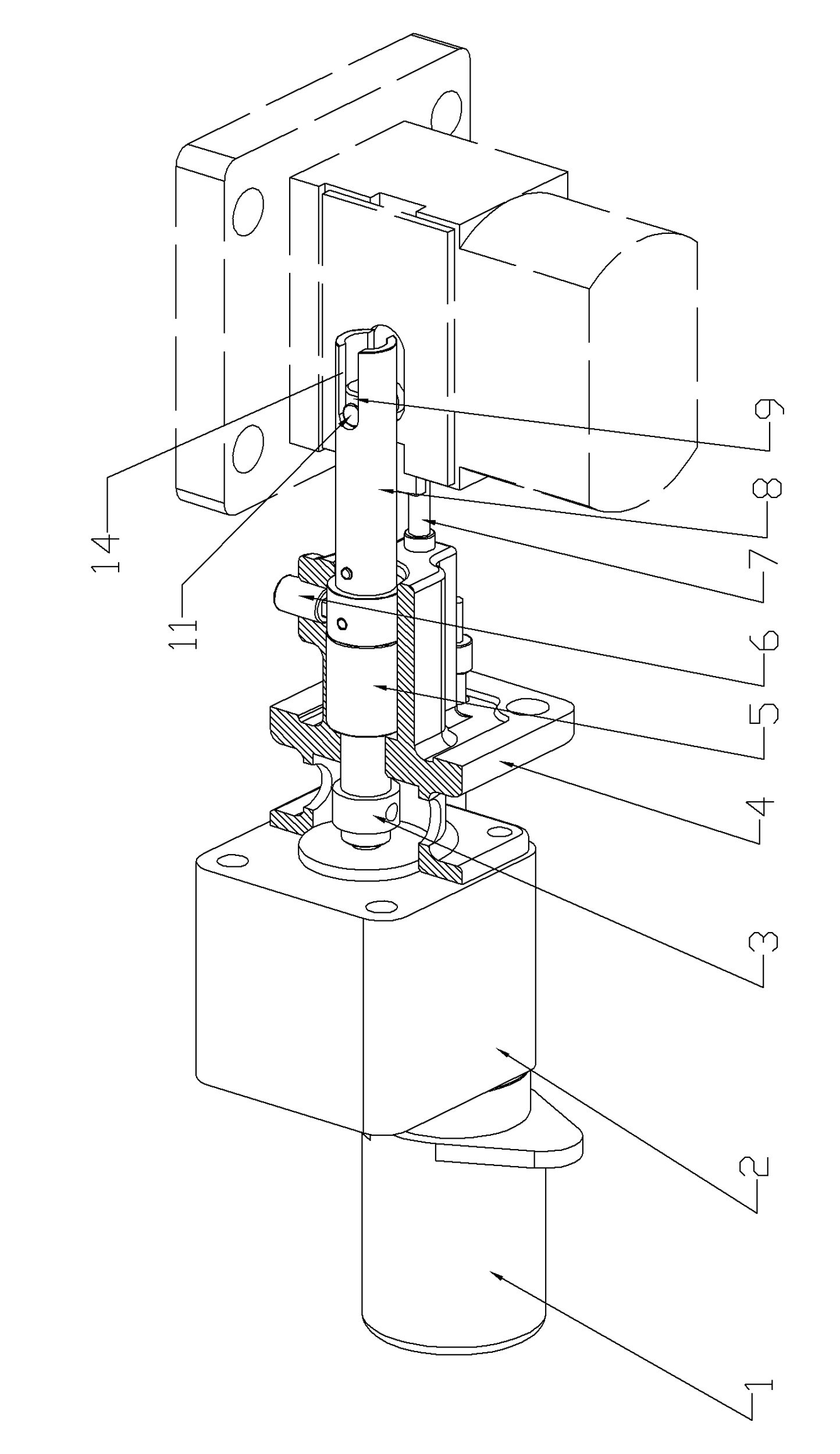 Electronic speed governor actuating mechanism