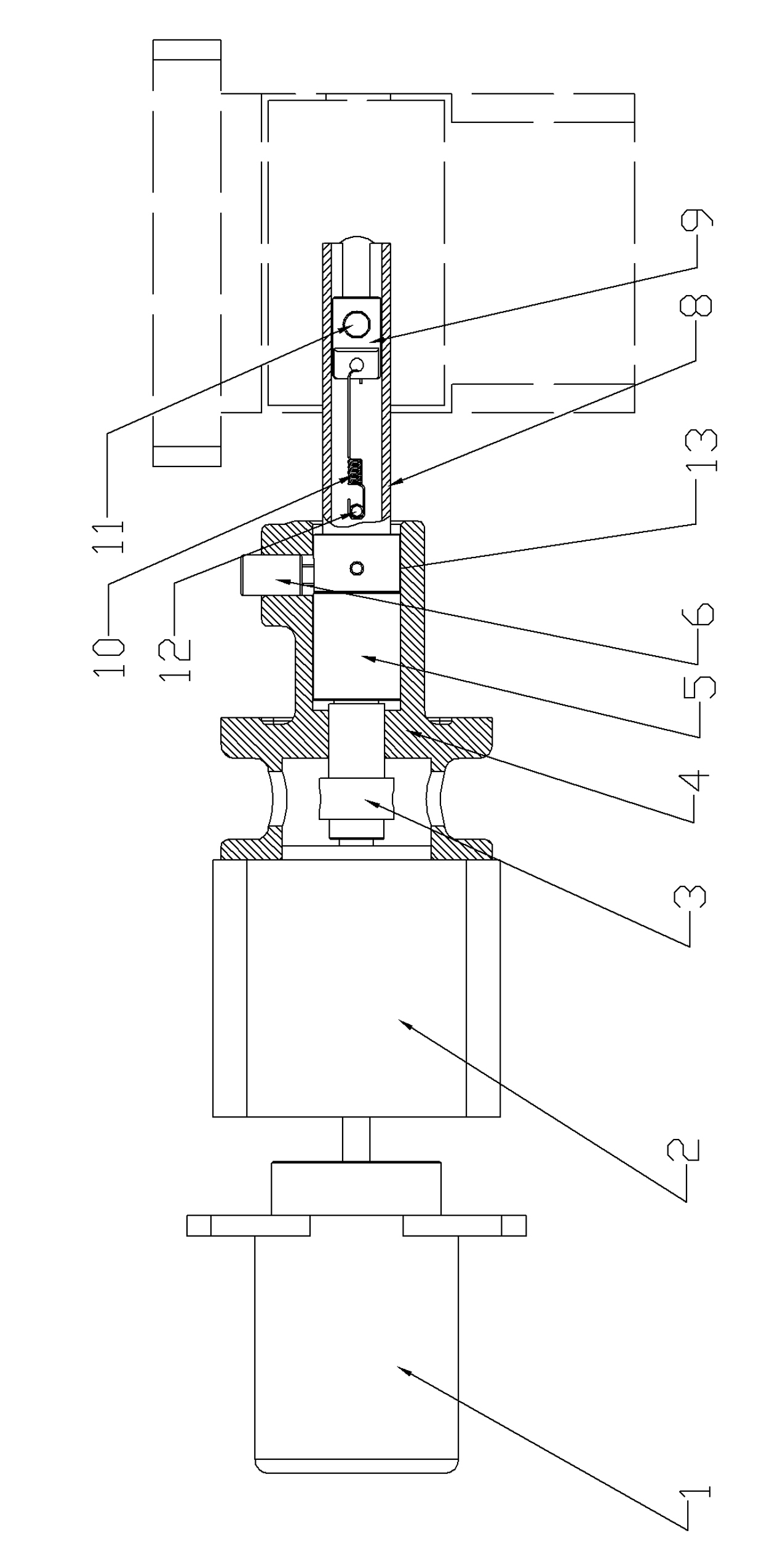 Electronic speed governor actuating mechanism